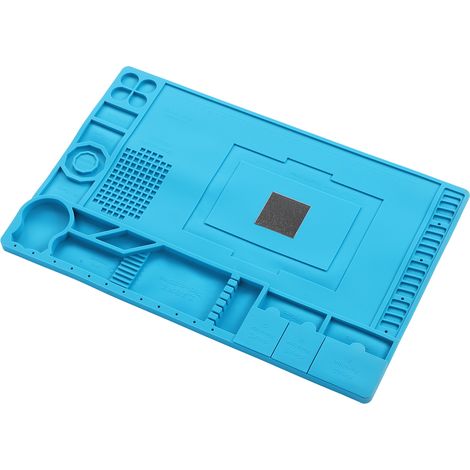 Tapis isolant magnétique résistant à la chaleur en silicone pour les travaux de soudure, la réparation de téléphones portables et d'ordinateurs. (1/5)