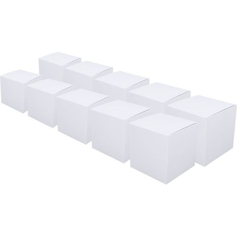 Coffret Cadeau Demoiselle d'Honneur x10, Boîte DIY Tétragonale pour Garçons d'Honneur, avec Ruban, Blanc Mat, Carton Recyclable, Présentoir Produit (1/5)