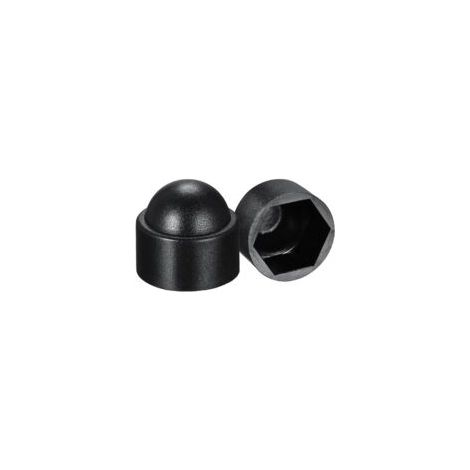 Cyslmuk – Lot de 100 caches vis écrou de protection M8 – Plastique noir – Clé de 13 mm – Protection contre corrosion et chocs