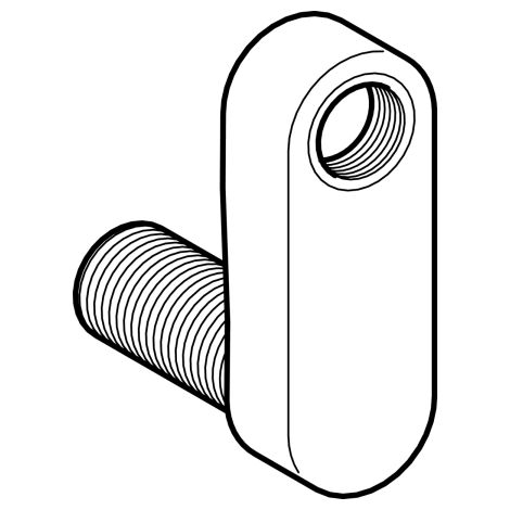 Mamelon Geberit excentrique 3/8" (12/17), 5,4x4cm, Chromé brillant