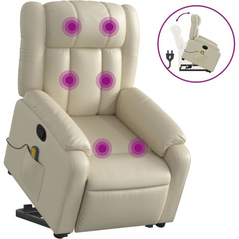 Maison Exclusive - Sillón reclinable de masaje de pie cuero artif