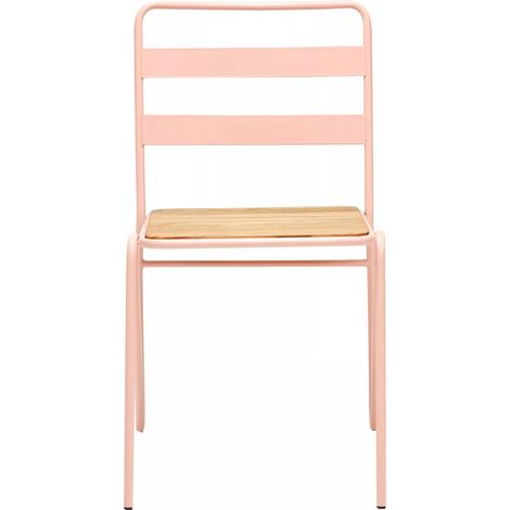 Interiors by Premier Pink Metal Chair, Comfy Pink Metal Outdoor Chair, Effortless Cleaning Metal Chair (1/5)