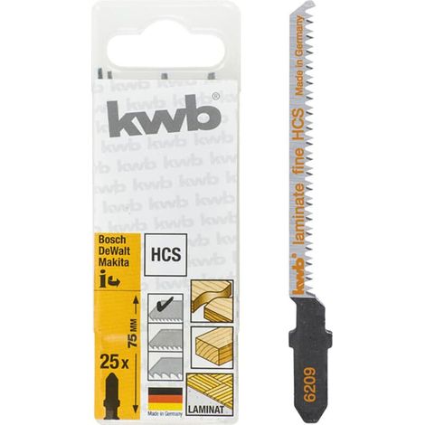 KWB 25x Stichsägeblatt T 101 AOF für Laminat und Holz, Zubehör Stichsäge (1/3)
