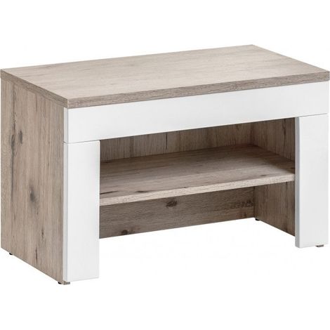 Banc avec meuble à chaussures intégré - GUSTAVO - 60 x 35 x 40 cm - Livraison gratuite
