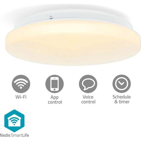 Smartlife deckenleuchte wlan rgb warm bis kaltwei rund durchmesser 260 mm 1820 lm 2700 - 6500 k ip44 energieklasse f android ios