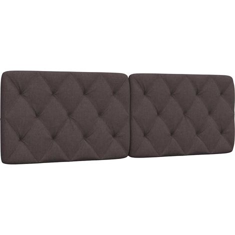 vidaXL Coussin de tête de lit marron foncé 160 cm tissu (1/5)