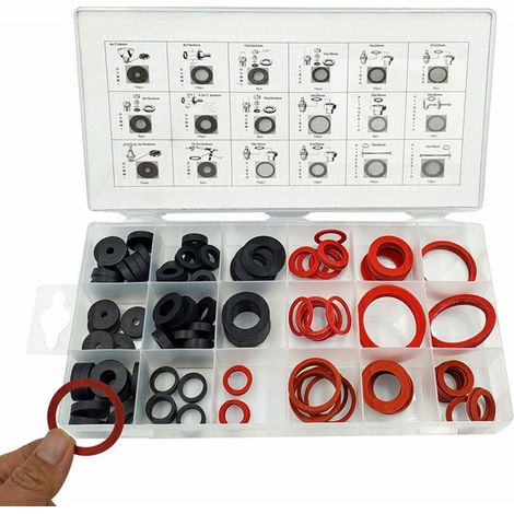 Set aus 141 Teilen, darunter Flachringe, Dichtringe, O-Ringe und Hydraulikdichtungssätze, einschließlich Gummidichtungen in verschiedenen Größen, geeignet für Krane.