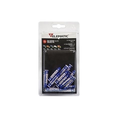 ELEMATIC BLISTER TASSELLO BLUEFIX 8X50 VITE 10+10 PZ- 10,0 confezione