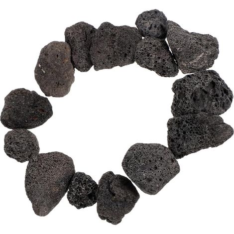schwarze Vulkansteine für Feuerstelle und Aquarium mit