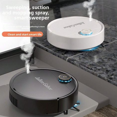Nouvel aspirateur robot intelligent et entièrement automatique pour sols : aspirateur pour la maison, avec fonction de balayage et de rinçage des sols (1/3)