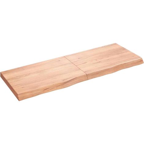Maison Exclusive - Comptoir de salle de bain marron 140x50x(2-6) cm bois traité