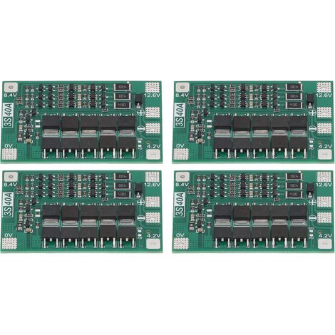 4x Plaque de Protection Batterie Lithium PCB 3S MOSFET 40A Équilibreur Précis (1/5)
