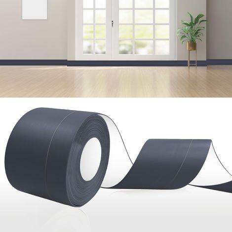 Plinthe Souple Autoadhésive PVC Adhesive 6m Gris Foncé 60x20mm (1/5)