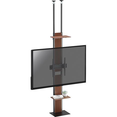 Support TV sol-plafond 32"-65" – Hauteur réglable 200-260cm – Inclinaison +12° à -12° – Charge max 40kg – 5 niveaux de réglage – Kimex