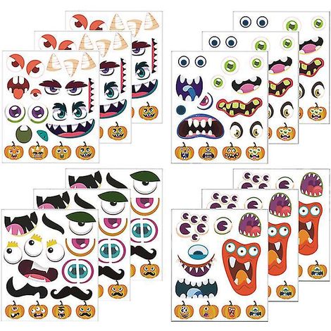 12 Bögen Halloween-Aufkleber (1/3)