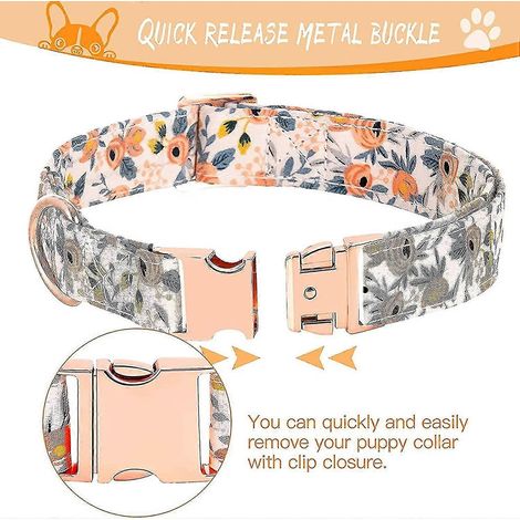 Collier pour chat et chien avec boucle en or rose, 3 styles différents (L) (1/3)