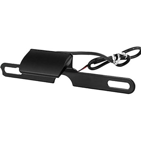 Akozon Lampe D'étiquette de Moto, Plaque D'immatriculation Universelle CNC Feu Arrière en Aluminium 6 LED éclairage de Montage Arrière Accessoire D'éclairage Noir(Le noir) (1/4)