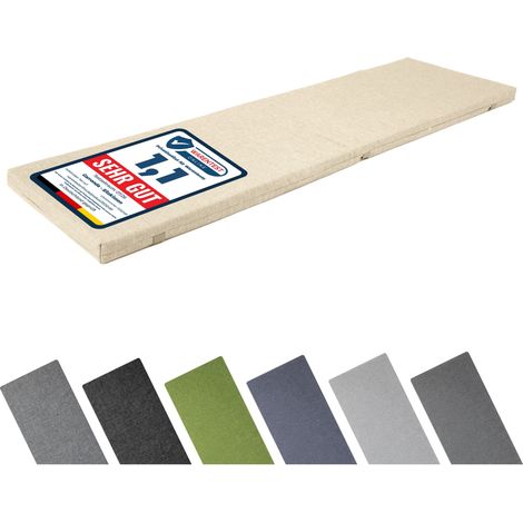 Garronda Coussin Exterieur Impermeable 120x40 cm pour Banc de Jardin Canapé et Balancelle Housse en Polyester Résistant UV pour Terrasse Balcon et Intérieur avec Élastiques GD-0220 Cappuccino (1/5)