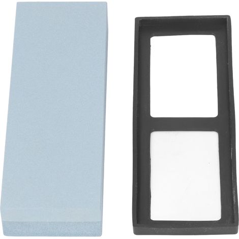 Doppelseitiger Schleifstein, Körnung 400/1000, Messerschärfset mit rutschfester Matte (1/5)