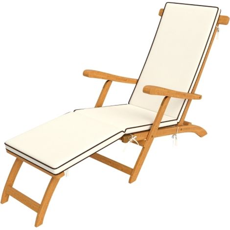 Transat de jardin, Transat pliable avec apoio para os pés e colchão, idéal pour camping e jardinage., gain de place, meuble extérieur, design moderne