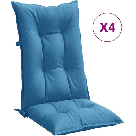 Maison Exclusive - Hochlehner-Auflagen 4 Stk. Melange Blau 120x50 (1/5)