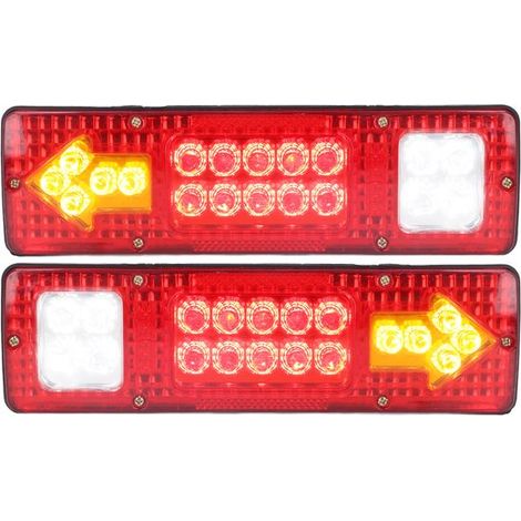 Adecuado para Feux arrière LED 12V, 2 piezas, clignotant universal, adapté aux remorques, camiones, caravanas, barcos, autocaravanas (1/5)