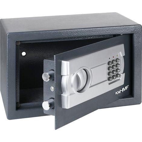 HMF 4612112 Möbeltresor Elektronikschloss, 31 x 20 x 20 cm, Anthrazit (1/5)