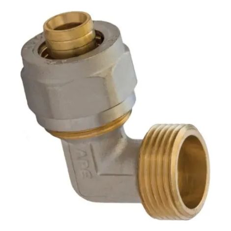 Raccordo curvo cromato 1/2 stringere mod. 753L APE RACCORDERIA