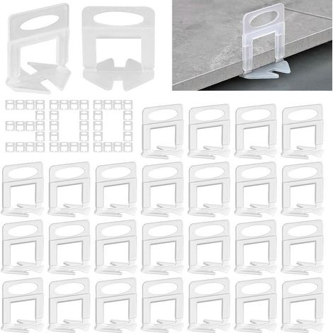 300 self-leveling tile spacers, 1.5 mm self-leveling tile spacers, tile grout set, tile laying system for floor and wall tiles (1/5)