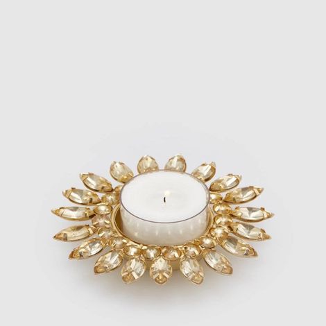 EDG Enzo De Gasperi Portacandela Diamanti D 10 Cm H15 Cm Gold