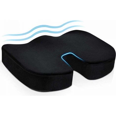 Coussin de Siège, Coussin d'Assise en Mousse à Mémoire, Coussin de Siège Anti-Escarres, Coussin Siège pour Sciatique, pour Siège de Voiture, Chaise, Fauteuil Roulant (1/5)