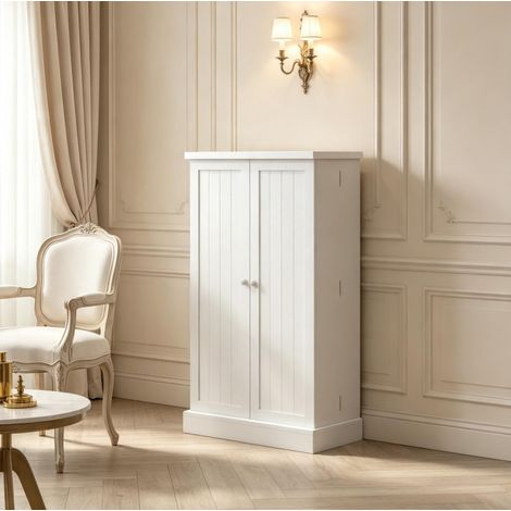 Armario de cocina 60x30x104 cm de MDF blanco, almacenaje integrado para espacios pequeños - MEUBLIV (1/5)