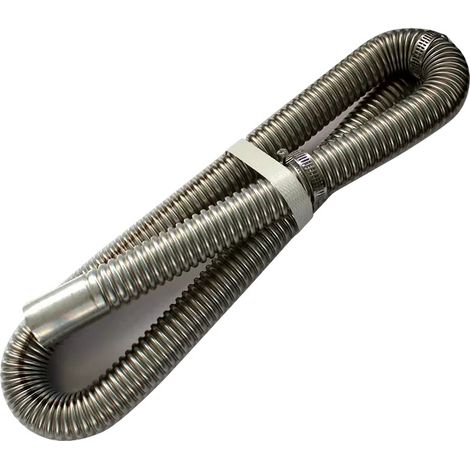 Calefactor estacionario diésel, tubo de escape de acero inoxidable, compatibilidad versátil, 100 cm (1/2)