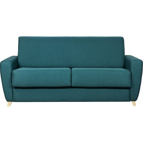 Divano letto scandinavo blu anatra con materasso 18 cm GRAHAM