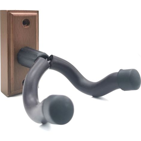 2-teilige Gitarrenwandhalterung, Gitarrenhaken, geeignet für alle Gitarrengrößen, Gitarrenständer aus Hartholz, geeignet für Akustik-, E-Gitarren und Bässe, Ausführung 1 (1/4)