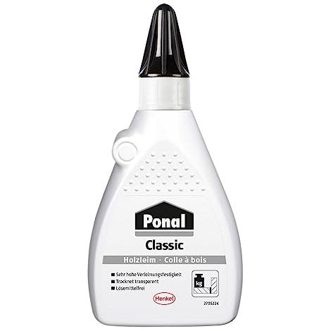 Cola para madera Ponal Classic 120g resistente al agua seca clara