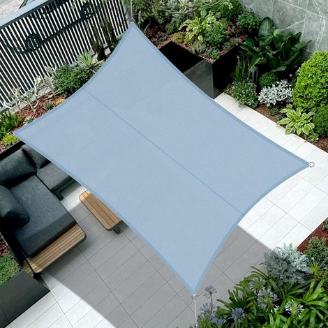 Voile d'ombrage Carré 2.5x2.5m Imperméable Toile Ombrage 95% UV Protection pour Patio Balcon Jardin Terrasse Extérieur-Antracite