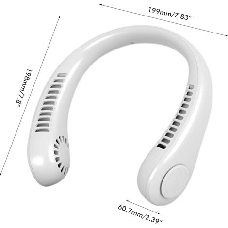 Ventilateur de cou portable mains libres, rechargeable et sans pales, puissant et silencieux, idéal pour le sport en extérieur, le bureau et les voyages. Parfait pour le sport, les voyages et le burea (1/5)