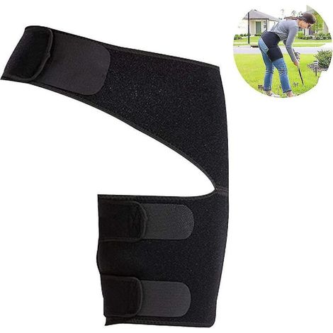 pièce - Attelle de soulagement de la sciatique - Bande de compression pour cuisse et ischio-jambiers - Stabilisateur pour l'aine et l'articulation en cas de déchirure du labrum et de douleur au nerf s (1/5)