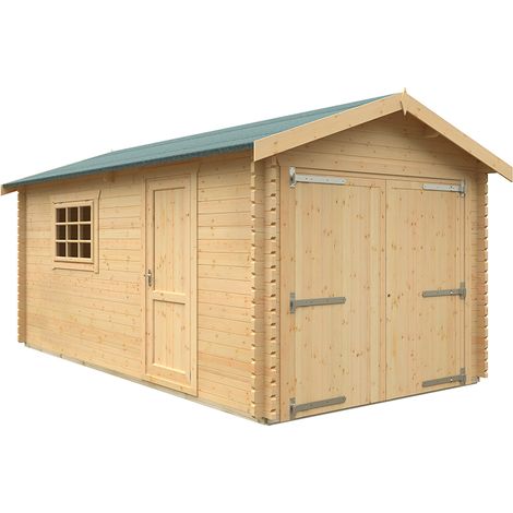 18x10 The Warwick 44mm Cabin - L535 x W295 x H272.6 cm - Solid Wood/Softwood/Pine - Natural