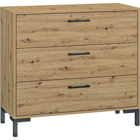 Cómoda 3 cajones Liora Madera (1/4)