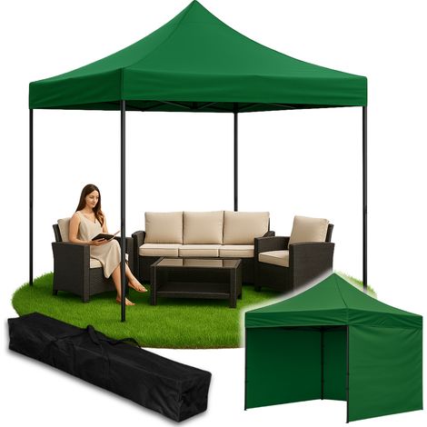 Tenda da giardino, padiglione commerciale automontante, gazebo, tetto 3x3m