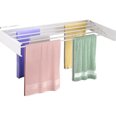 Séchoir à linge, mural, pliable et au design compact, 80CM - 5 Pôles (1/2)