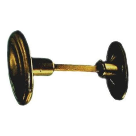 Bouton double ovale fonte – Finition époxy noir – Tige carrée 6 mm – Plage de serrage 50 à 75 mm – Pour meubles intérieurs – Fonderie Rollinger