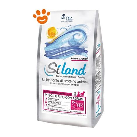 Siland Dog One Protein Puppy Medium Maxi Pesce e Riso con Agrumi - Sacco 3 Kg -