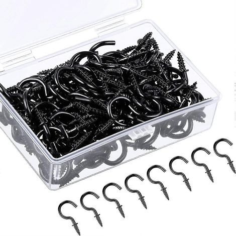 Filiyano-Lot de 120 crochets à vis métalliques pour suspendre tasses et clés, utilisables à l'intérieur comme à l'extérieur. Compatibles avec les (1/5)