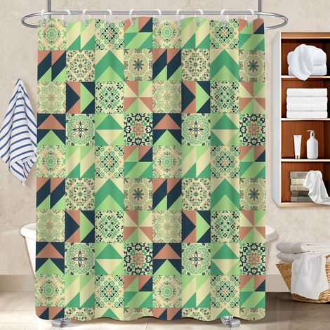 Voile de douche polyester 180x180 avec motif bâche de douche pour salon de coiffure (1/5)