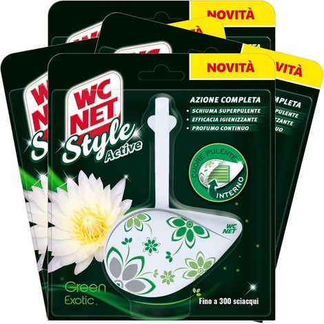 WC NET SET 4 PZ STYLE ACTIVE TAVOLETTA GREEN EXOTIC AD AZIONE COMPLETA (1/5)