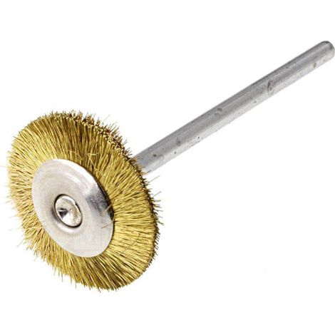 Brosse en laiton sur tige Diametre du mandrin 2.34mm - Style Circulaire