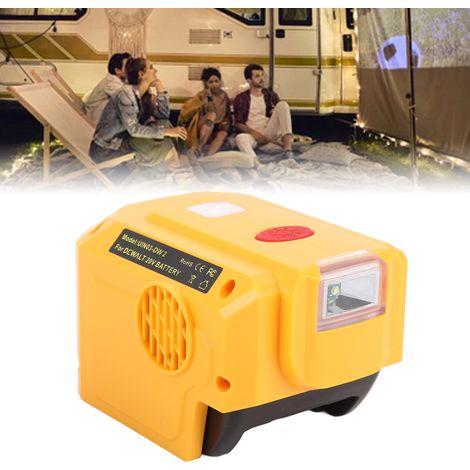 Cet onduleur portable extérieur 220V est compatible avec les batteries au lithium pour outils électriques DeWalt 18V-20V, notamment les DCB206, DCB205 et DCB204. (1/5)